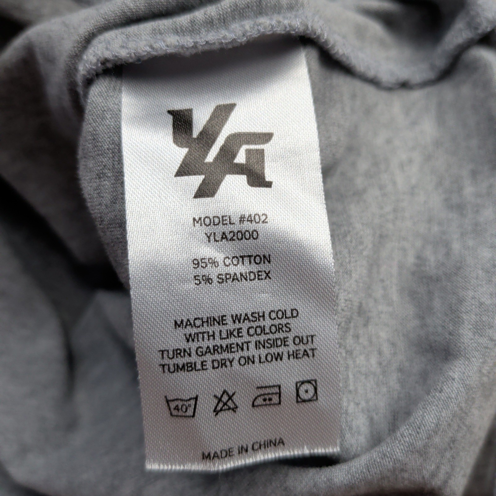 YoungLA Perfect Tee T-Shirt Mens Large Gray Scallop Hem Athletic Athleisure 402 gallery