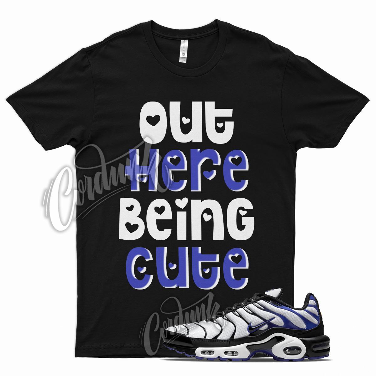 Black CUTE T Shirt for N Air Max Plus Persian Violet White Purple Grape