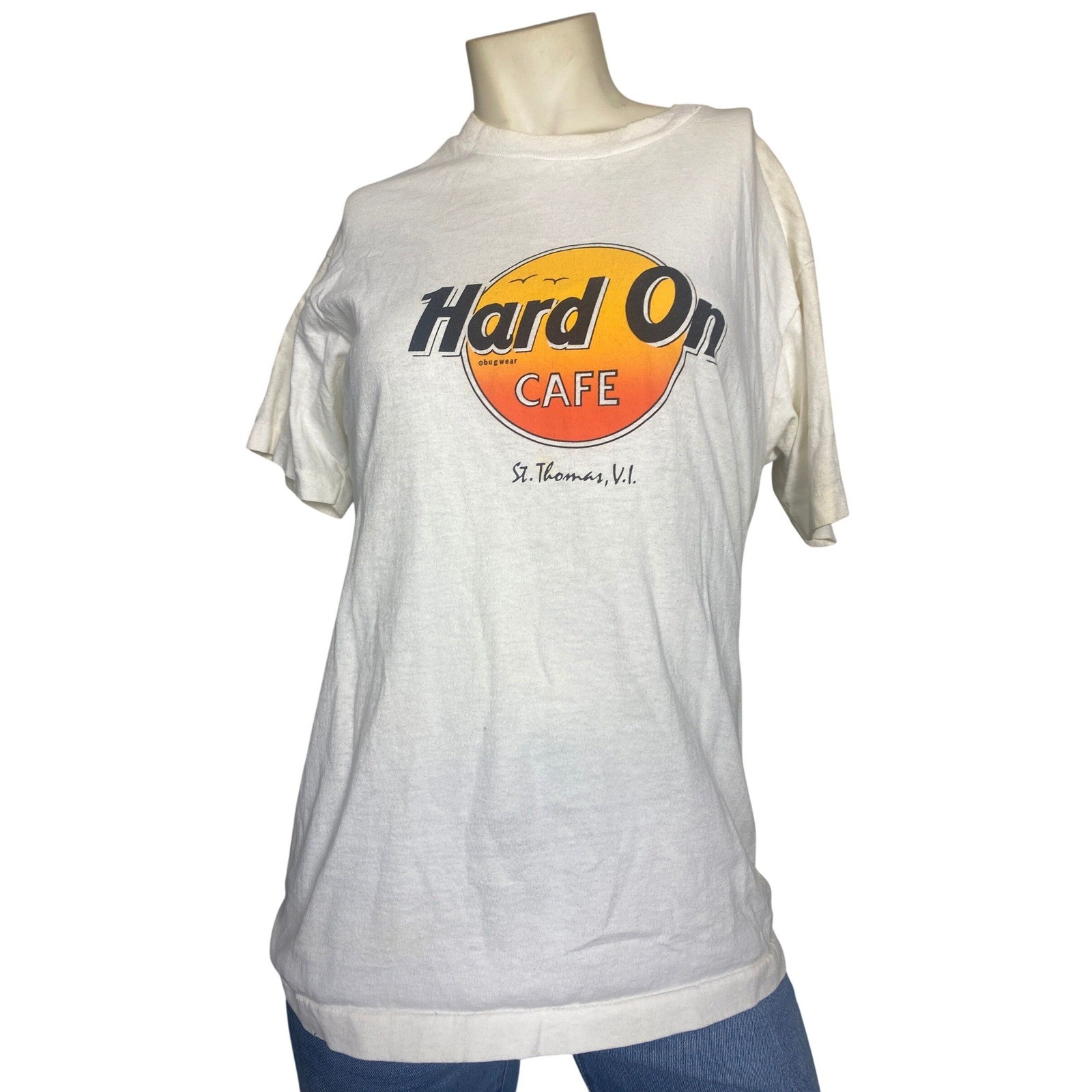Hard Rock Cafe Thomas VI USVI T Shirt White Fruit Of The Loom USA L gallery