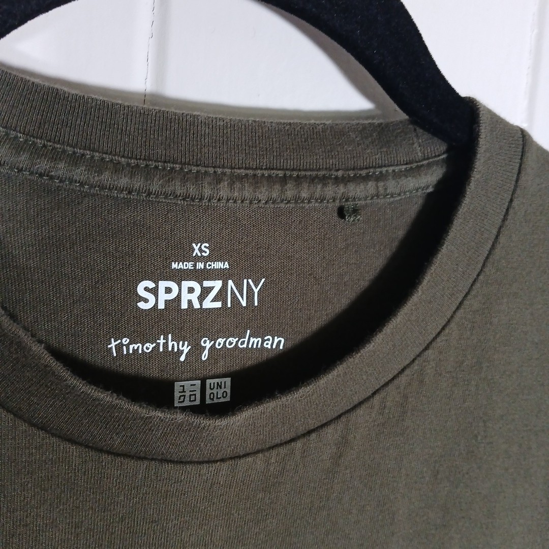 Uniqlo SPRZ NY × Timothy Goodman Shirt Men's XS Olive Graphic Pocket NYC Map Art gallery