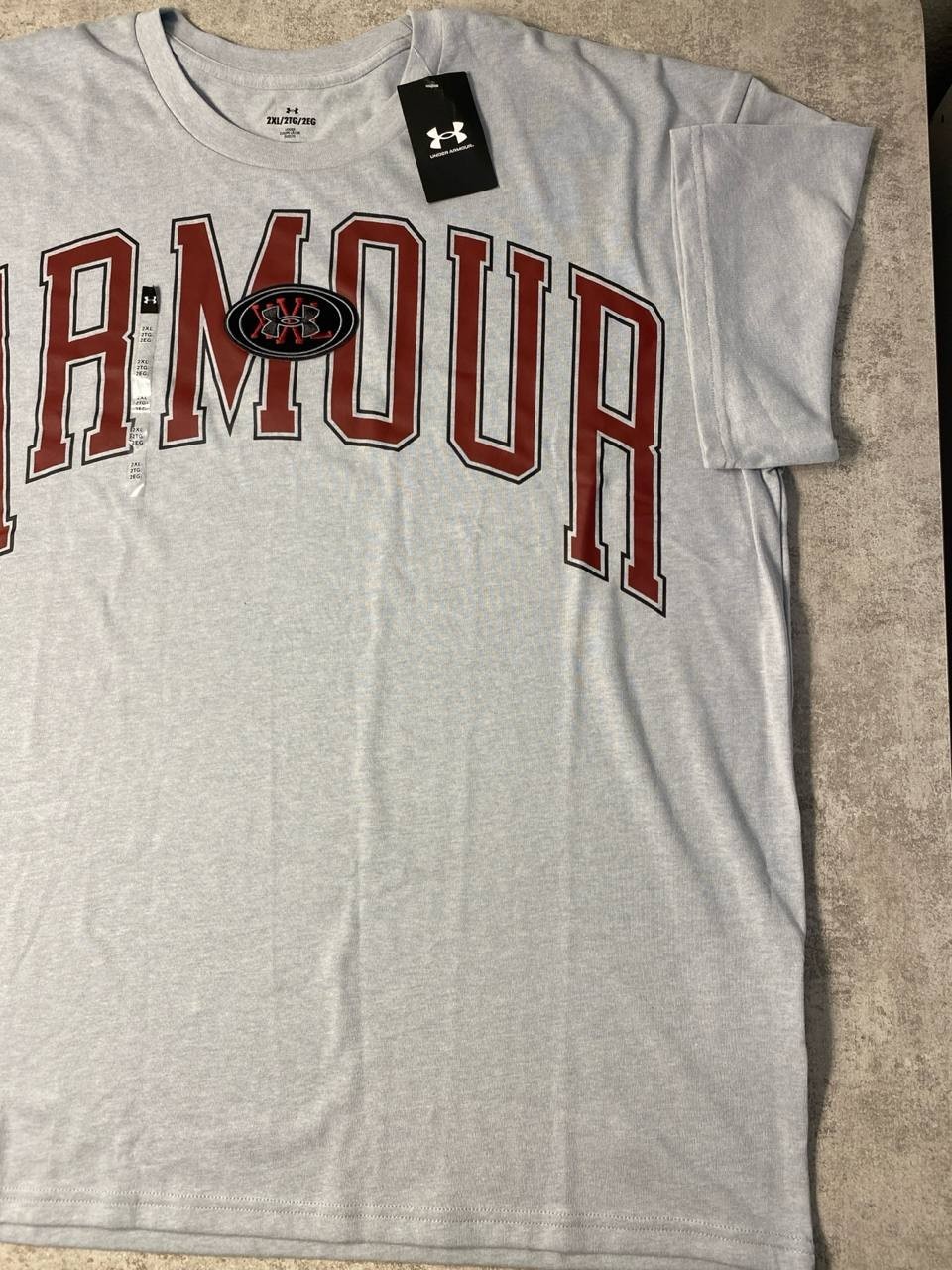 Under Armour Men’s ARMOUR Graphic T-Shirt Gray 2XL XXL New With Tags NWT gallery