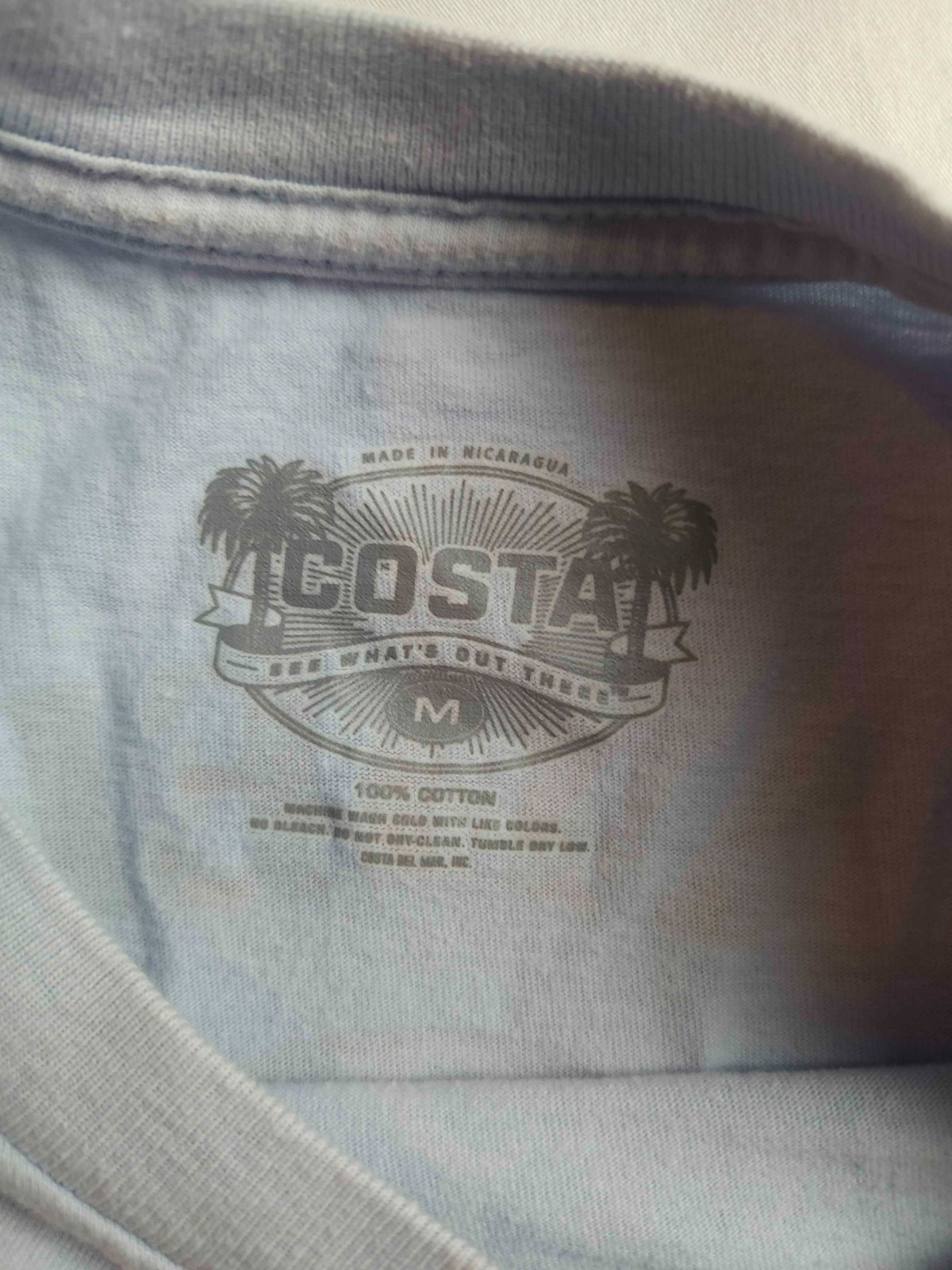 Costa Del Mar See What's Out There Souvenir T-Shirt Mens M Blue USA Flag Coastal gallery