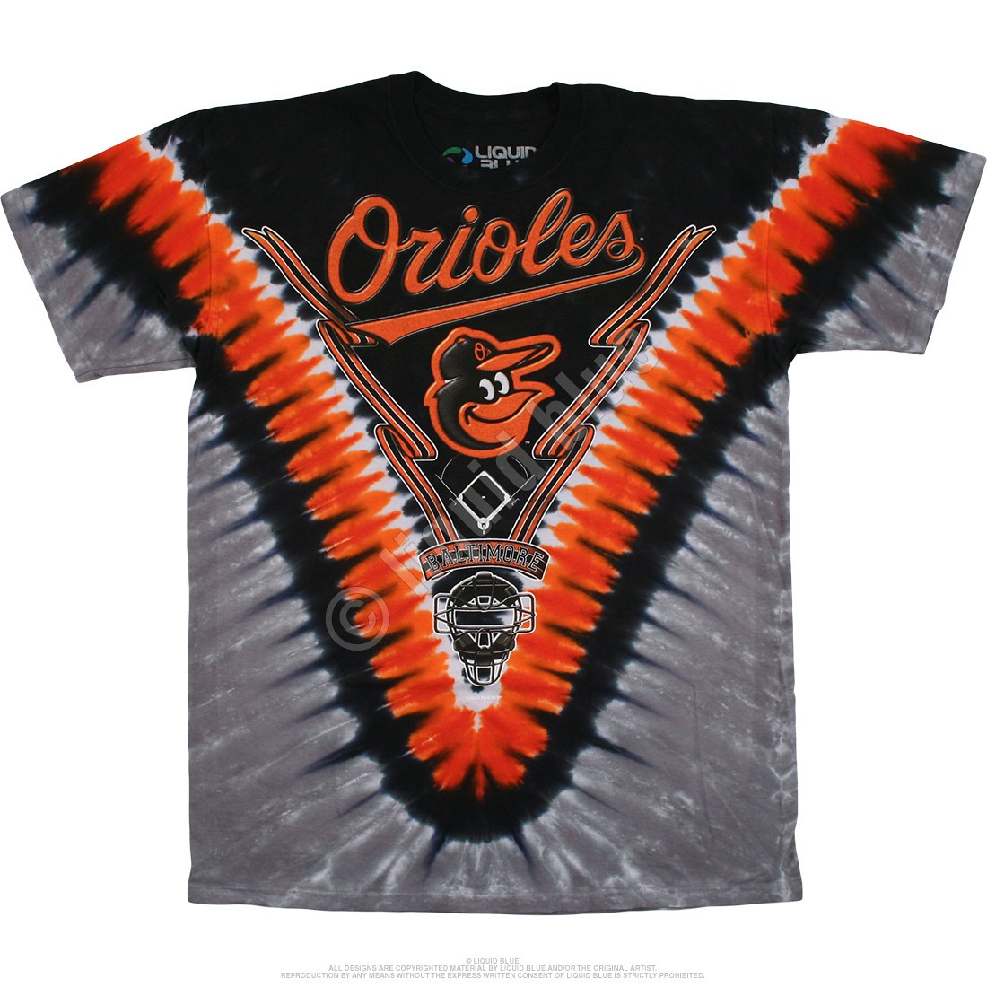 Baltimore Orioles V Tie-Dye T-Shirt — Grateful Dead Collab Style Officially Lice gallery