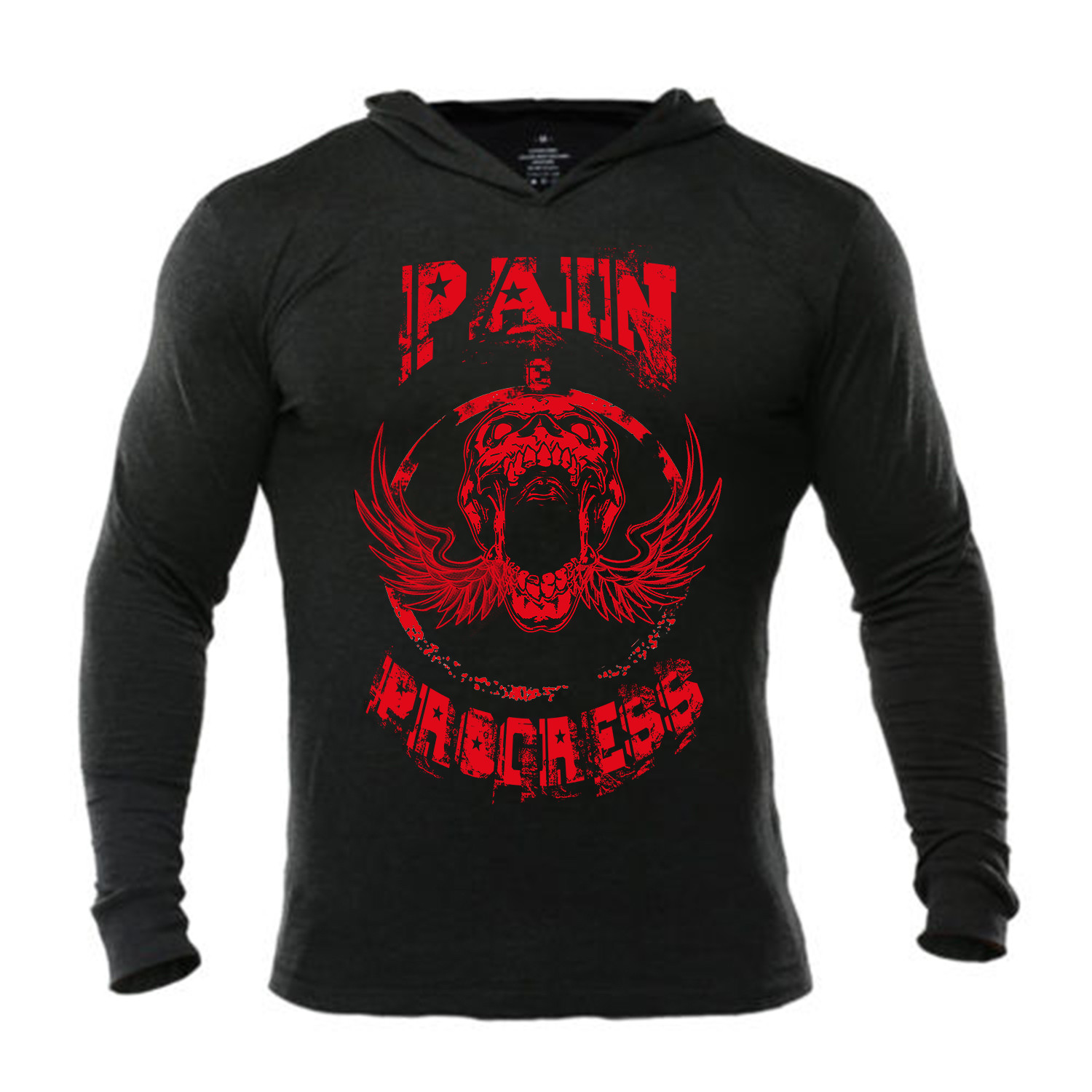 Iron Gods Pain & Progress Hoodie Bodybuilding Gym Weightlifting Pullover Workout gallery