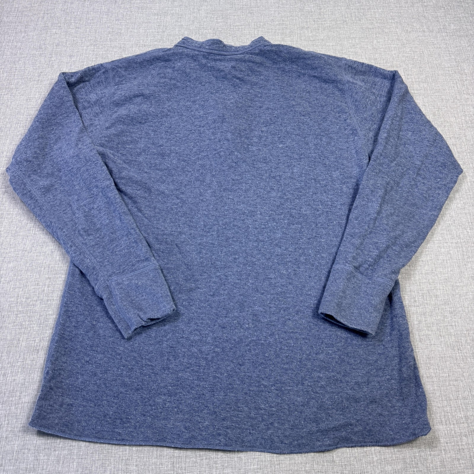 L.L. Bean Two-Layer River Driver Henley Wool Blend Shirt Mens L Blue Long Sleeve gallery