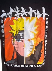 Naruto Shippuden Six Paths Sage Mode T-Shirt Black Medium Shirt Anime Top