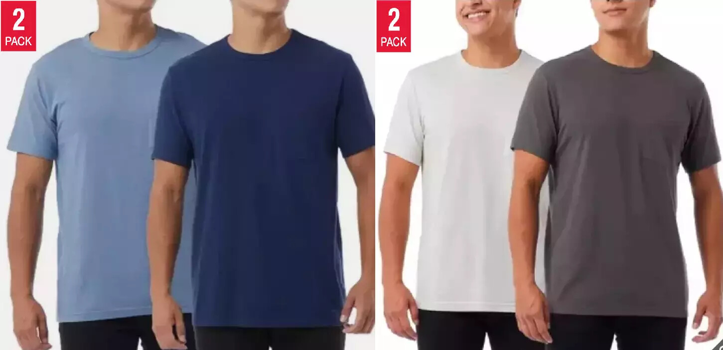 32 Degrees Men's Chest Pocket Relaxed Fit Cotton Tee 1 or 2 Tee gallery