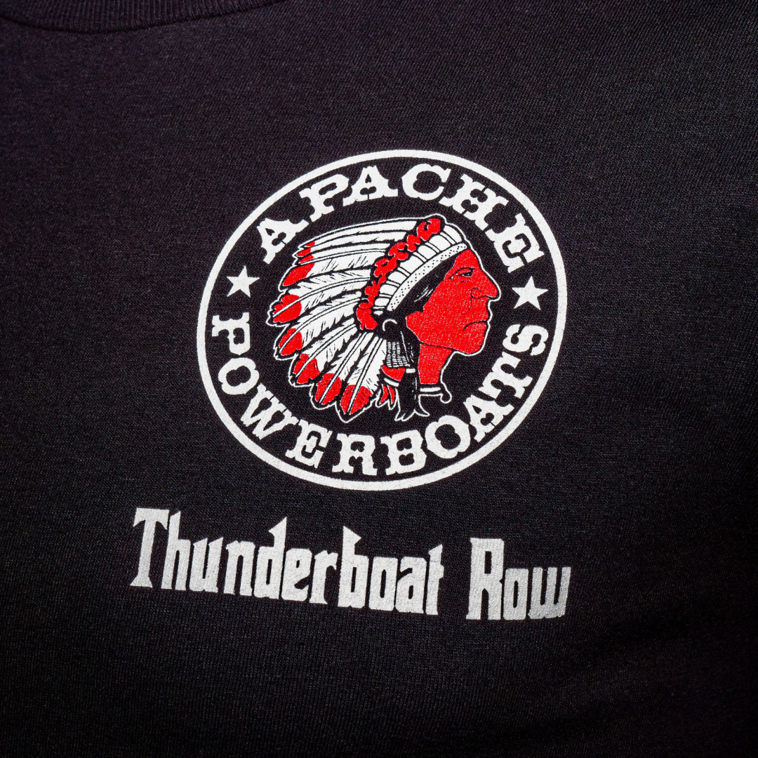 Vintage 1982 Thunderboat Row Cotton Tee | Black gallery