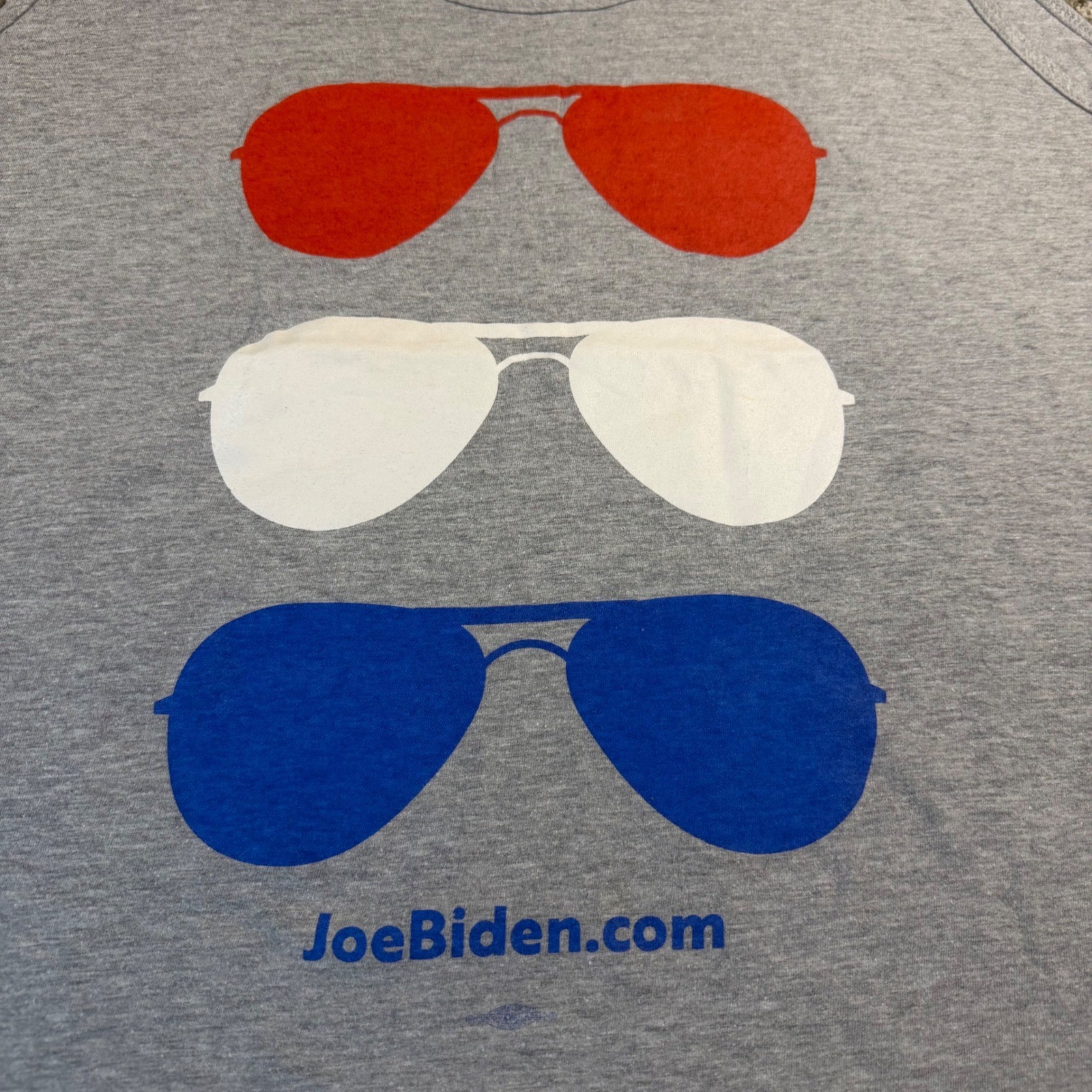 American Apparel Joe Biden Aviator Sunglasses Tank Top Gray XL 4th of July USA gallery
