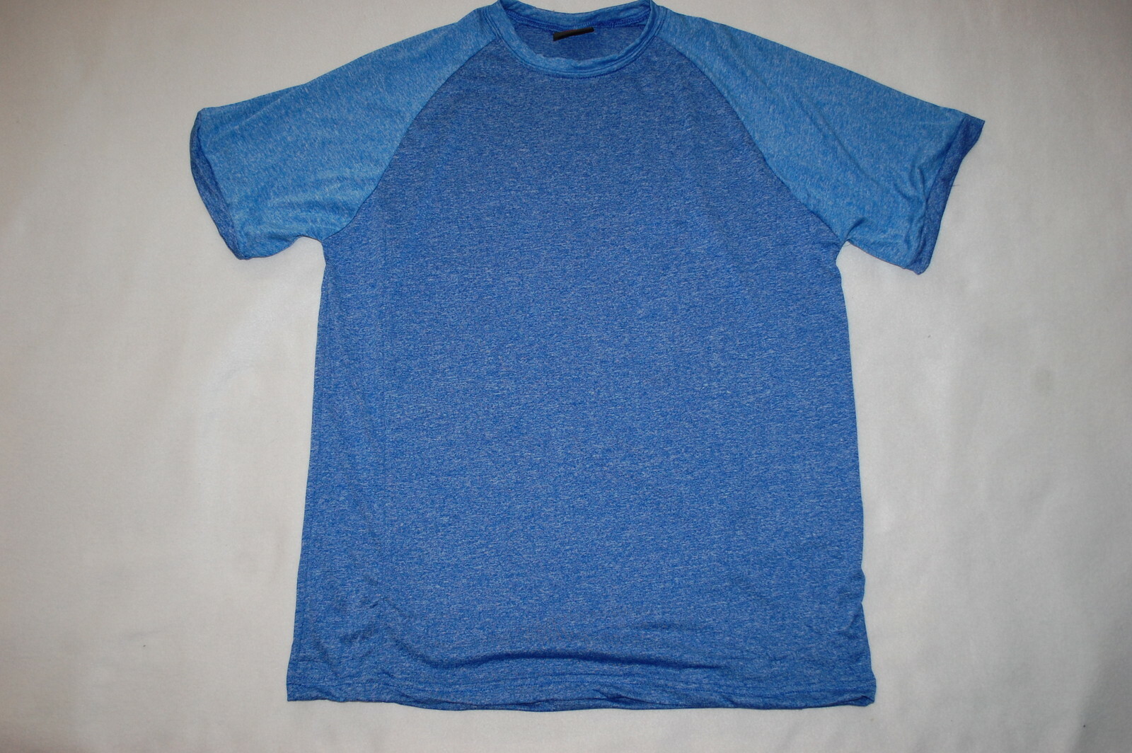 Mens S/S T-Shirt BLUE HEATHERED ATHLETIC TEE Semi-Fitted SIZE M 38-40 gallery