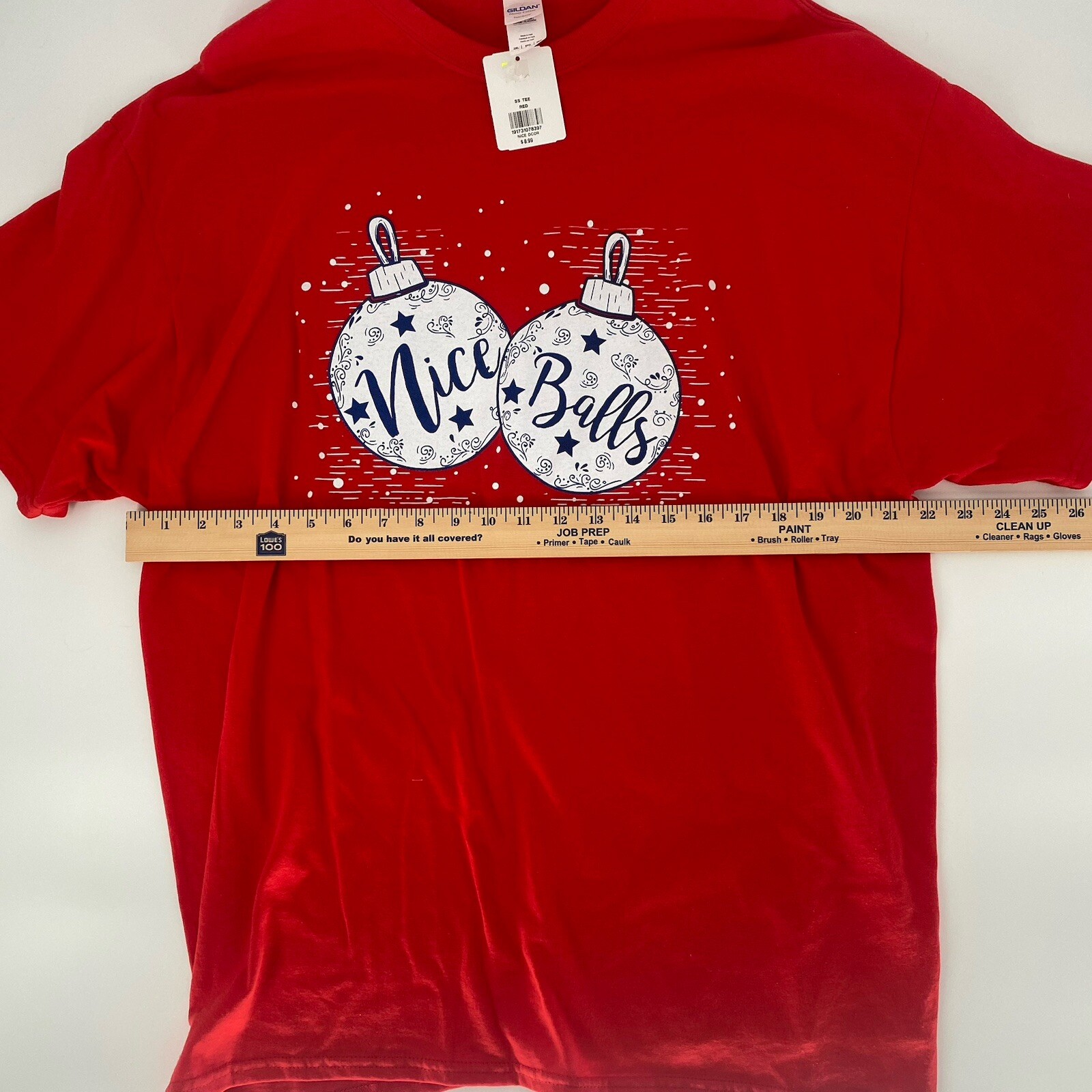 Holiday Ornaments Nice Balls Classic Unisex Crewneck T-shirt Red Size 2XL gallery