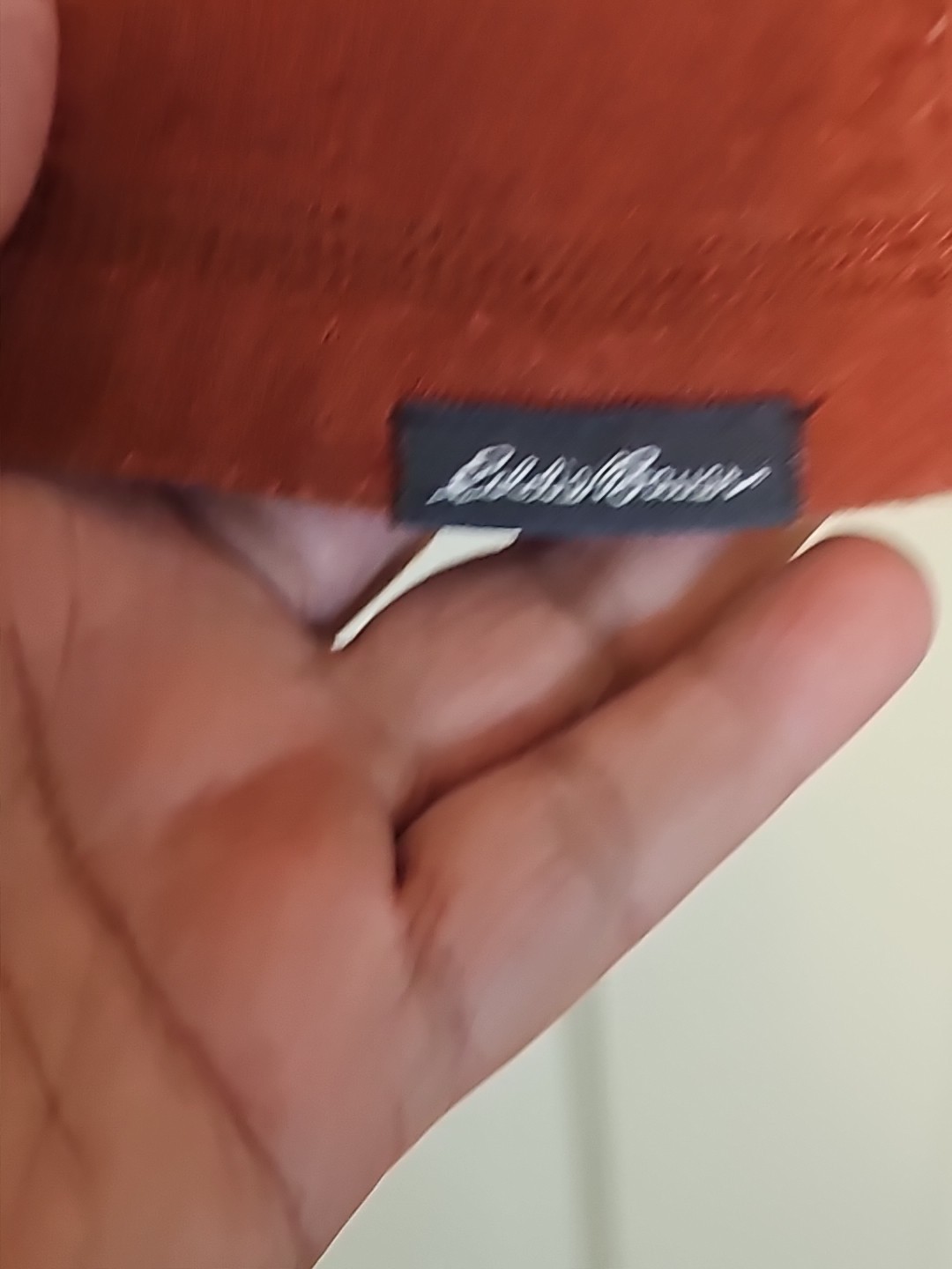 Eddie Bauer Mens Large Henley orange Ultrasoft long Sleeve pull on gallery