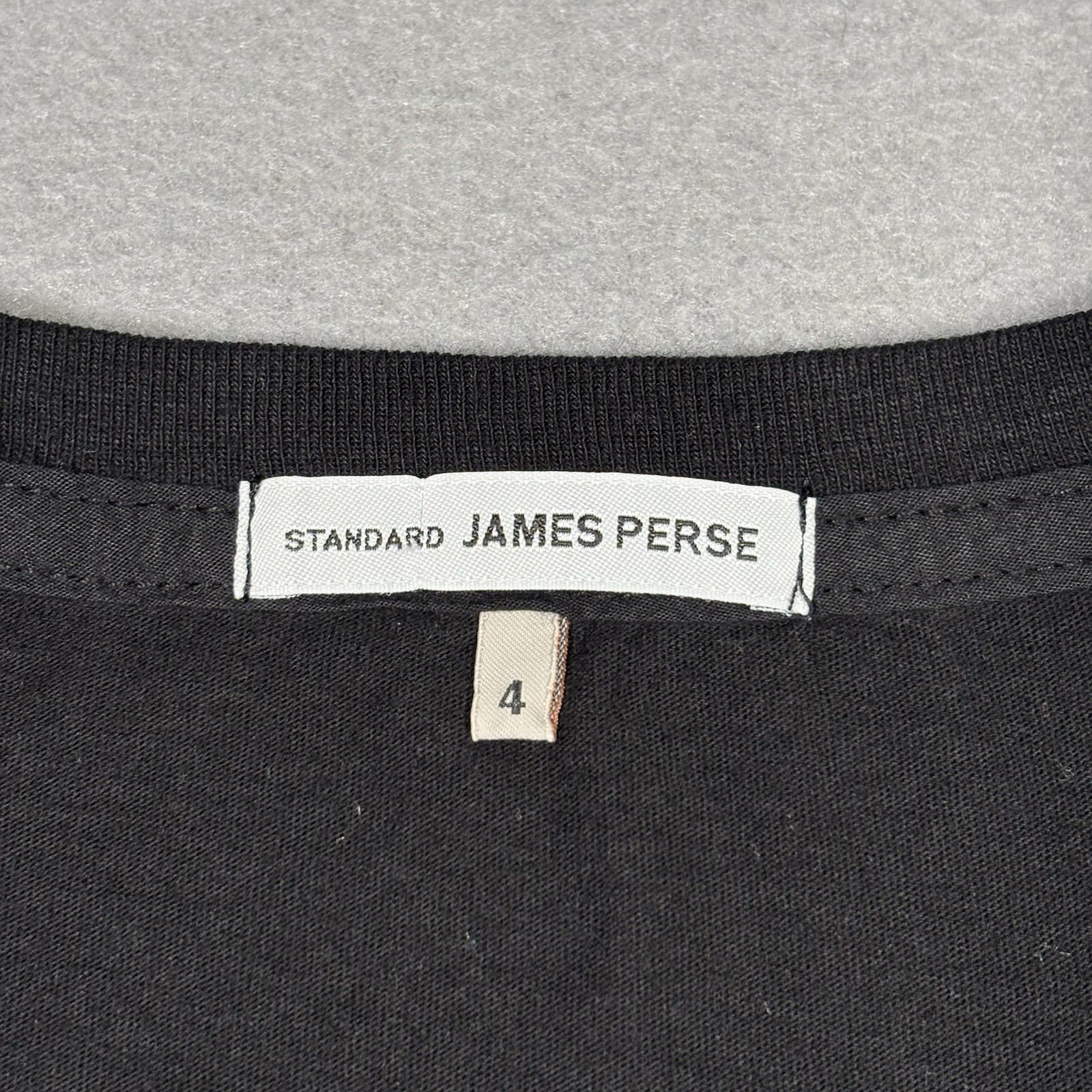 James Perse Lightweight Jersey Tee Shirt Mens 4 XL Black Faded Old Money gallery