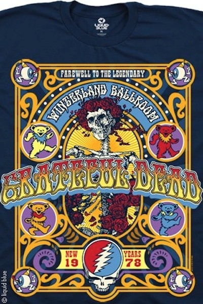 GRATEFUL DEAD-CLOSING WINTERLAND BALROOOM-T-SHIRT M-L-XL-XXL Garcia,Wier,Lesh gallery