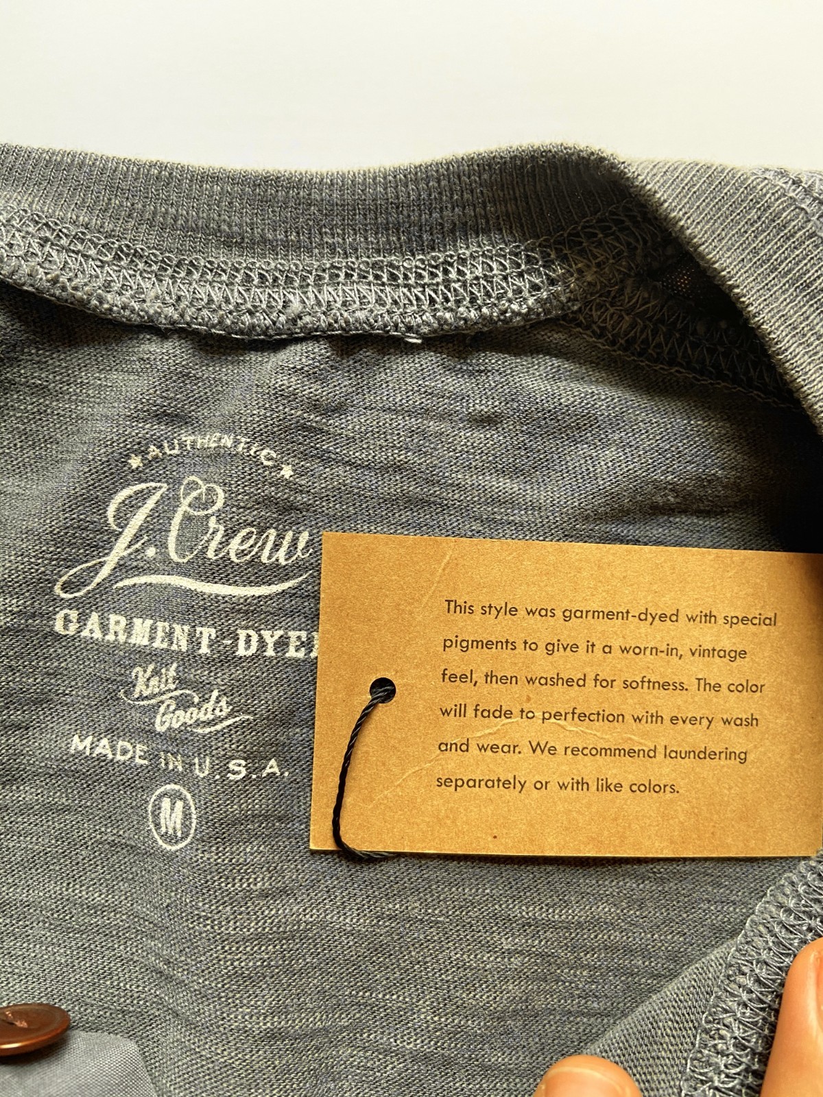 J Crew Mens Henley Long Sleeve (NWT) Charcoal Grey UP TO 59% OFF MSRP gallery