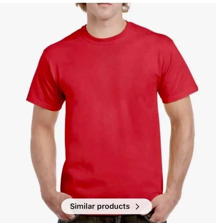 Mens 100% Cotton Red T Shirts High Quality Soft And Breathable X-Large