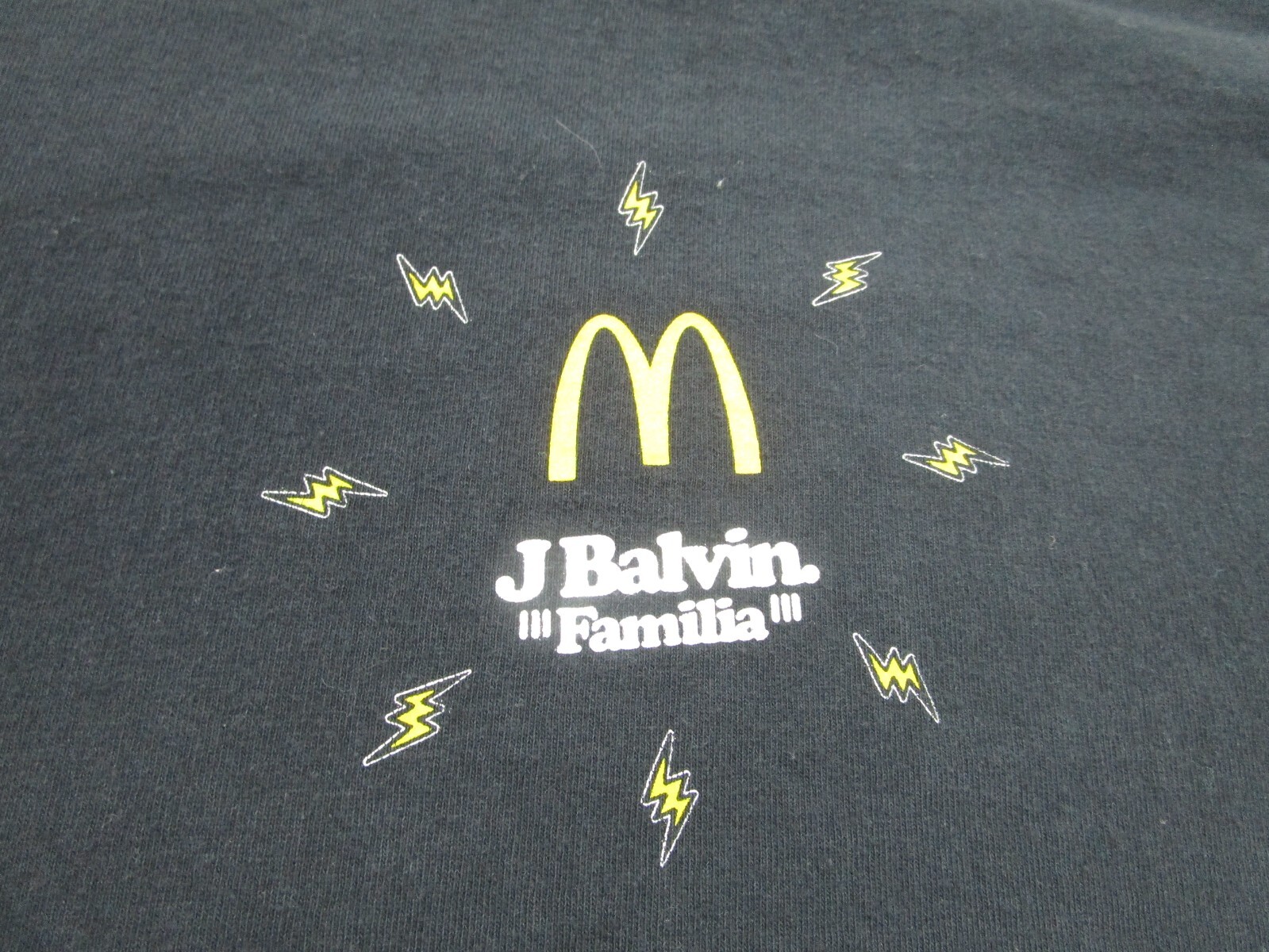 J. Balvin Shirt Mens XL Black Mcdonalds Familia Adult T-Shirt gallery