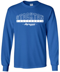 Stockton California State T-Shirt Long Sleeve Graphic Tees Unisex Apparel