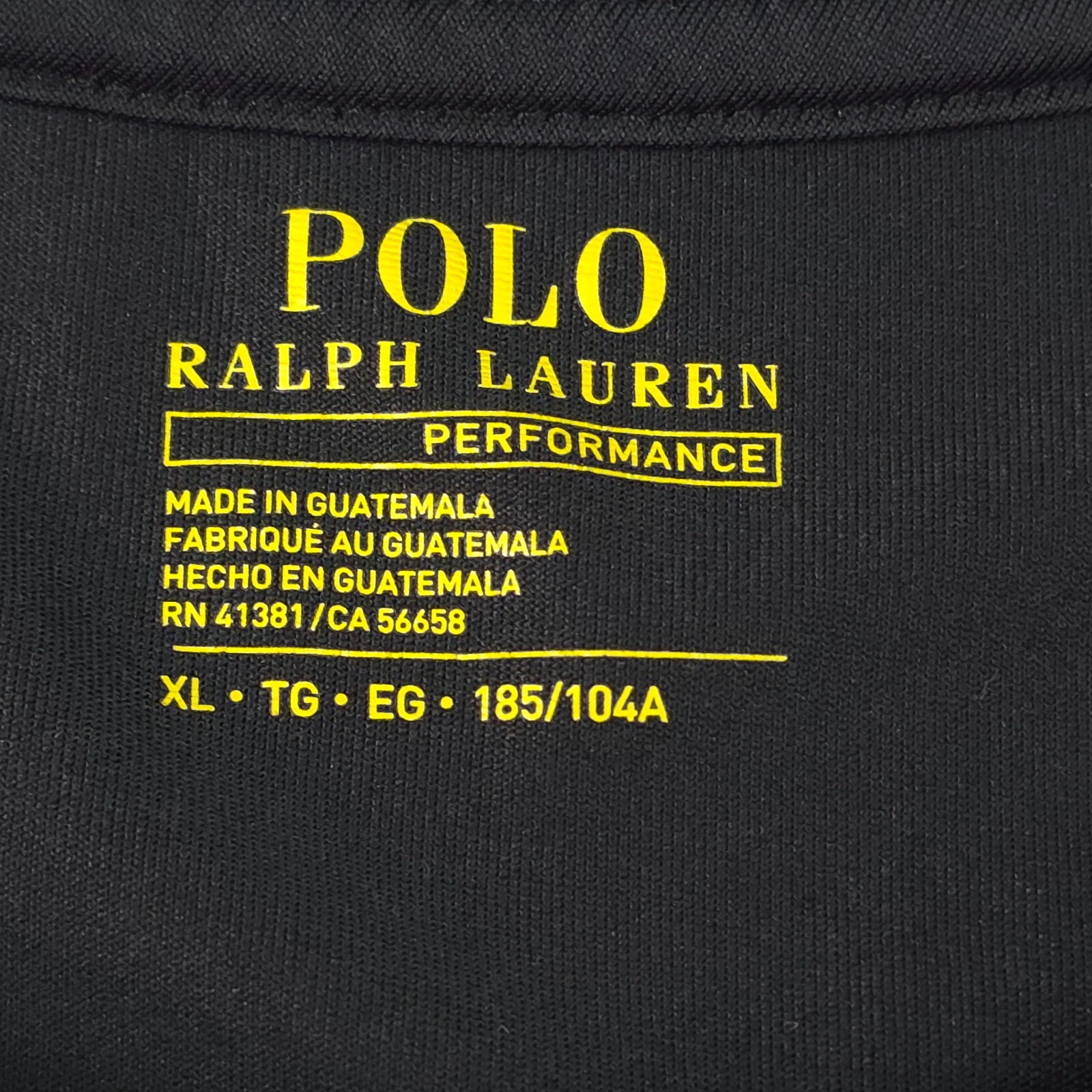 Polo Ralph Lauren Mens Shirt Size XL Black S/S White Small Pony Shiny Material gallery
