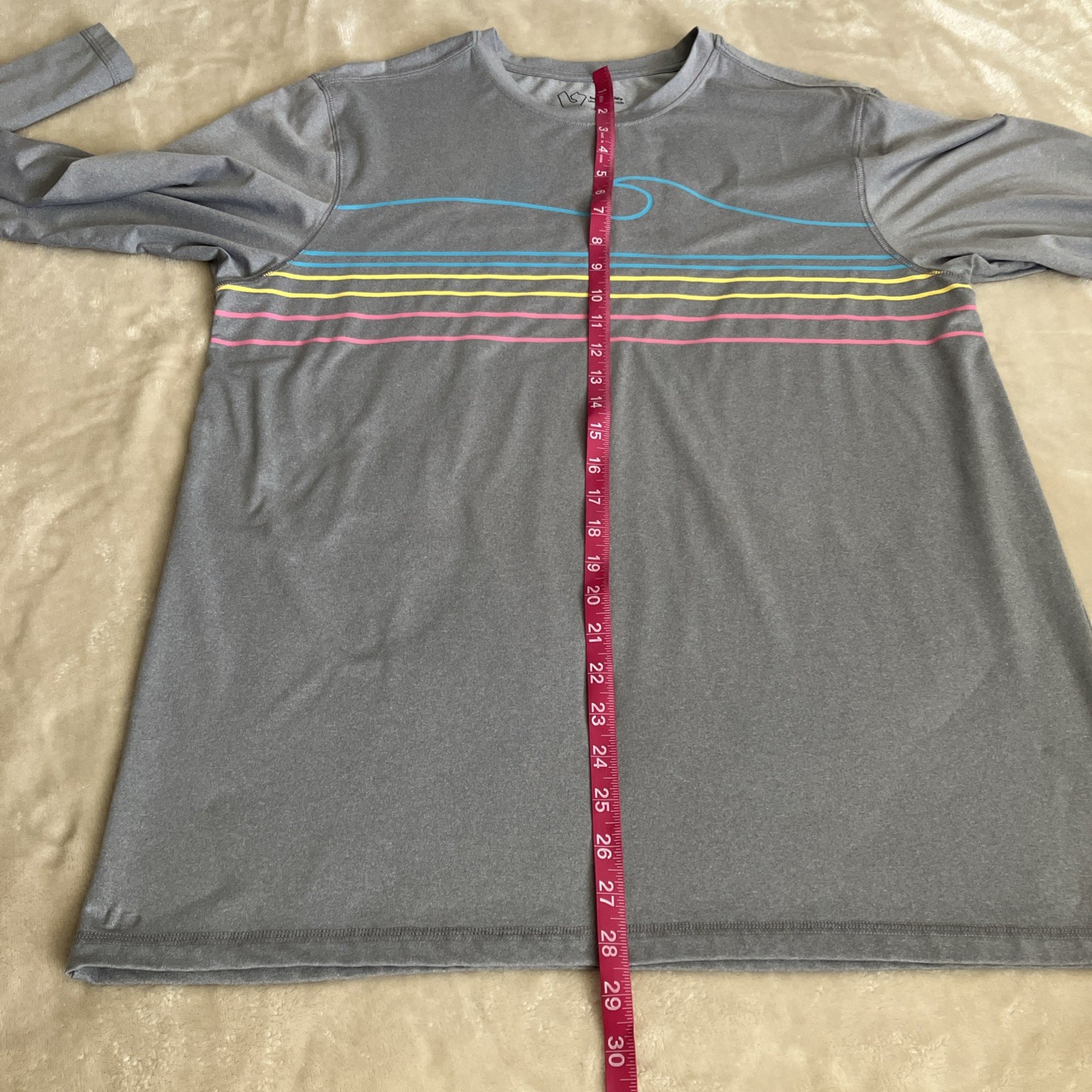 Burnside Mens M Shirt Gray Long Sleeve Sun Protection UPF 30 Beach Surf Outdoor gallery