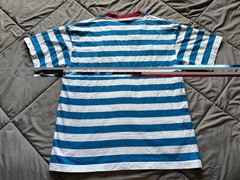 GOLF WANG Killcat Striped Tee Blue White Red Size M