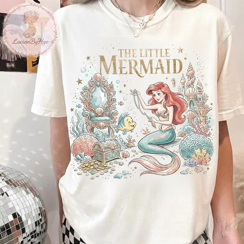 The Little Mermaid Shirt, Disney Princess Tee, Ariel Princess Graphic T Shirt gallery