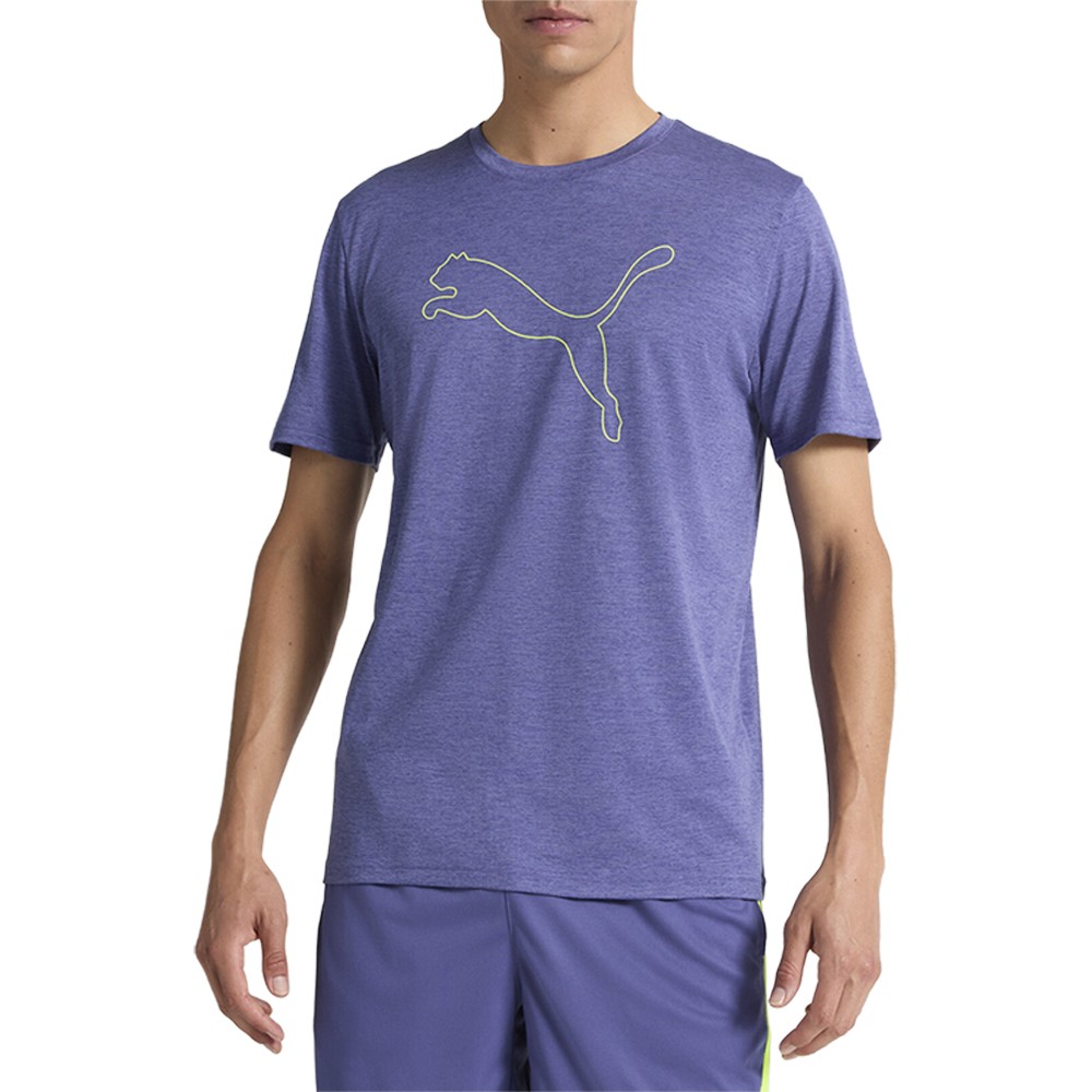 PUMA Train All Day Essentials Heather Cat Crew Neck Short Sleeve T-Shirt Mens Si gallery