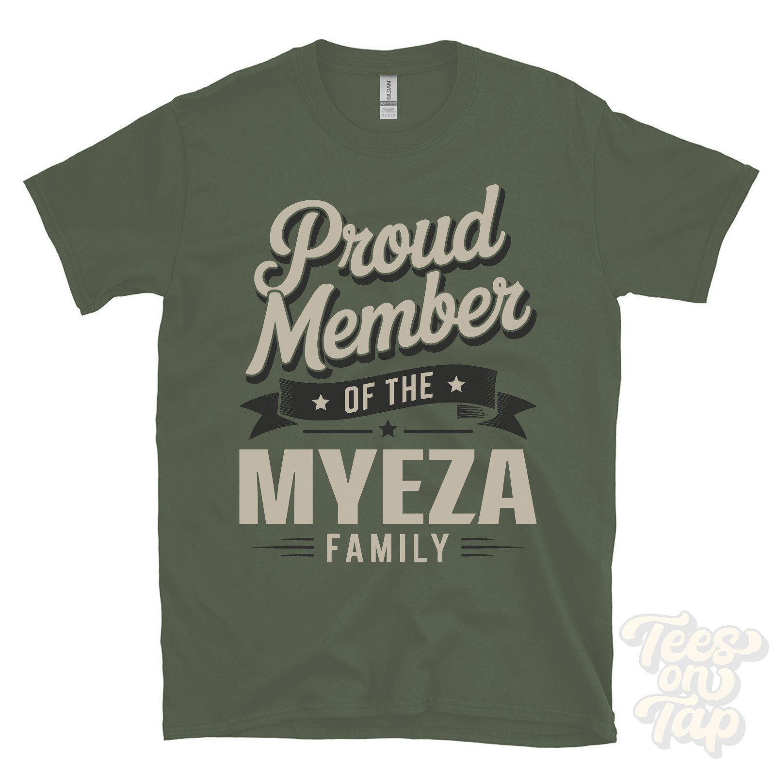 PROUD MEMBER OF THE MYEZA FAMILY T-SHIRT surname last name heritage ancestry