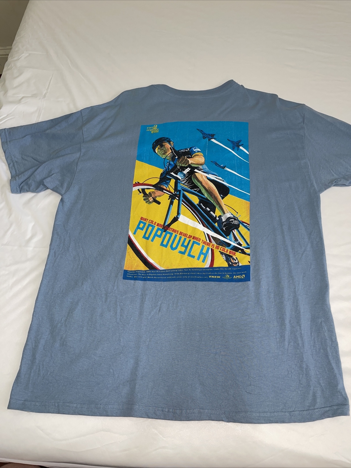 race to replace discovery channel pro cycling team blue T-shirt size extra-large gallery