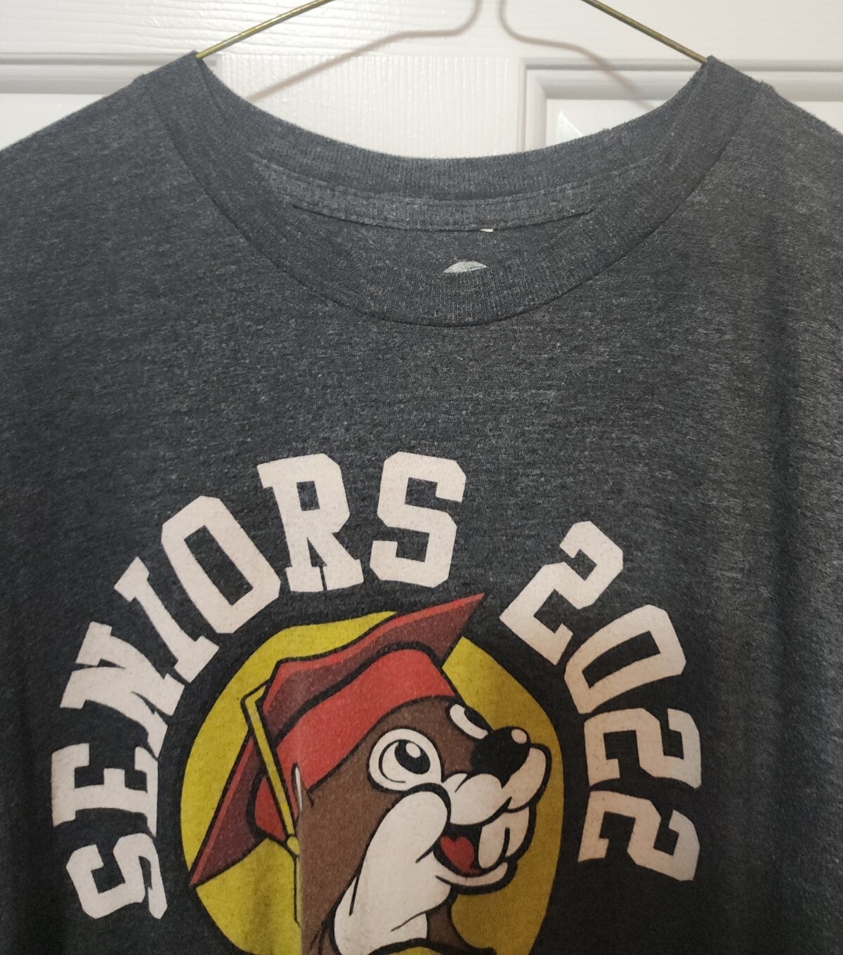 Buc-ee's 2022 Seniors T-Shirt Most Likely To Eat Weight in Beaver Nuggets Size M gallery