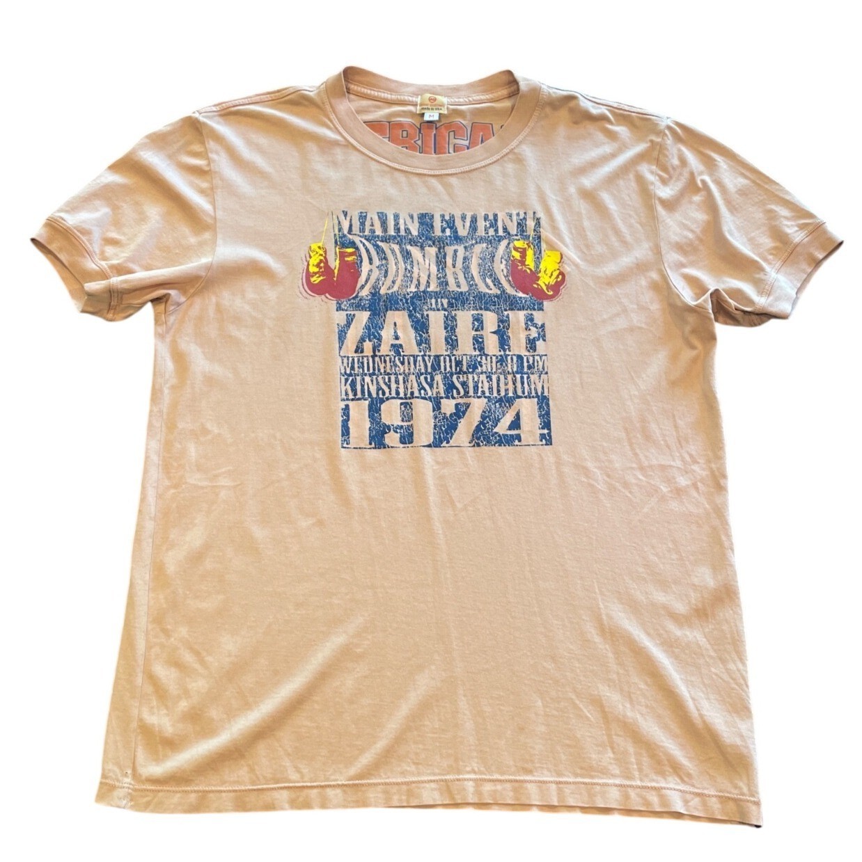 VTG 2005 AG Mens M/L Reversible Graphic Print Tee Crewneck Zaire African Lions gallery