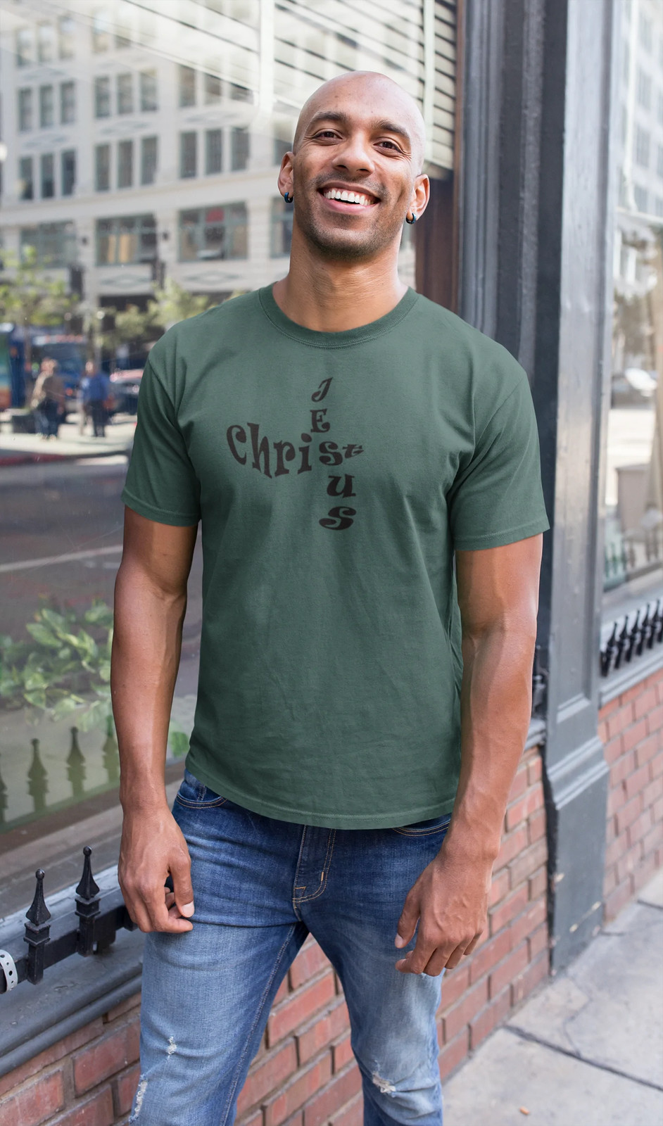 Next Level 3600 Soft Cotton Tee "Jesus Christ" black font sp gallery
