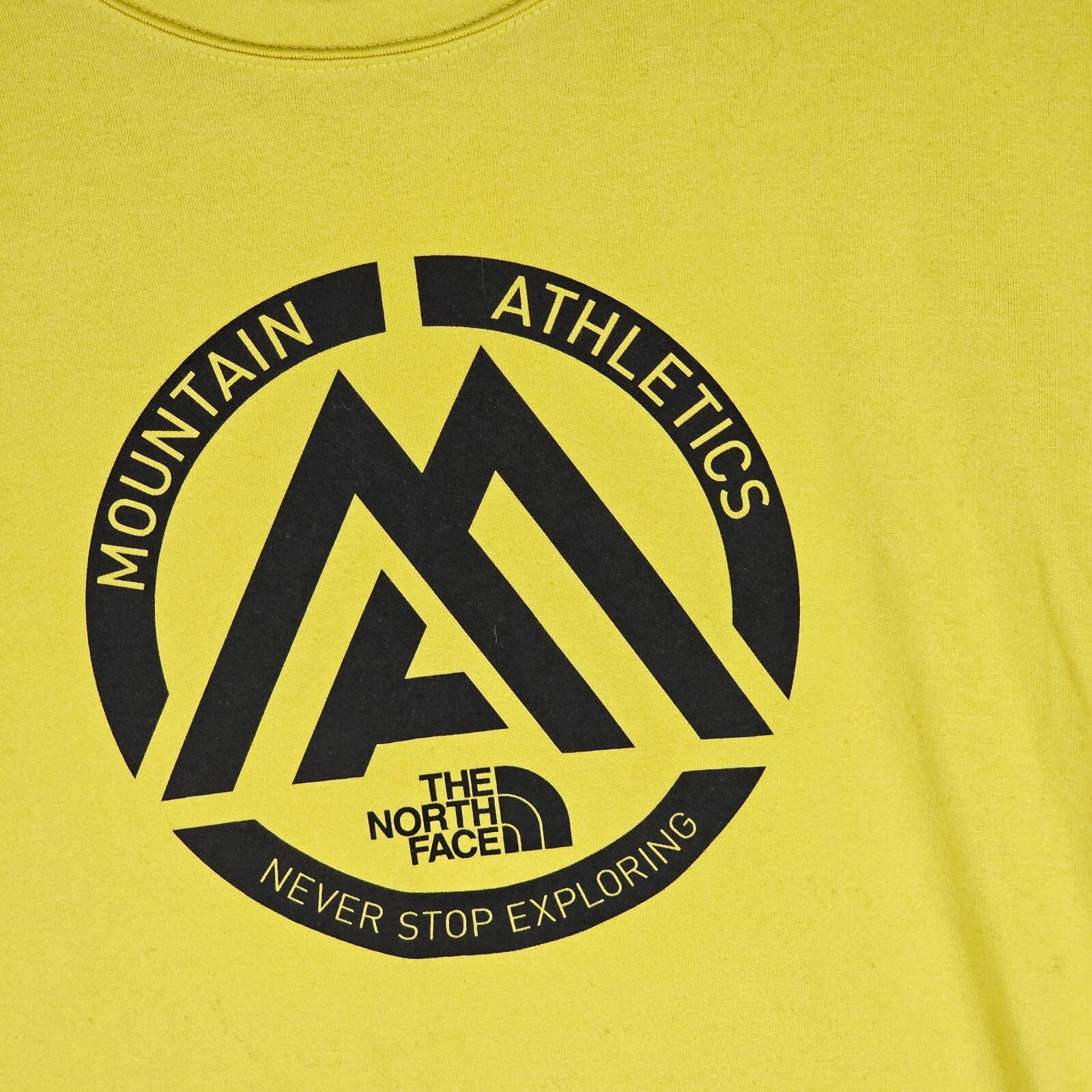 The North Face T-Shirt Mens L Yellow Mountain Athletics Hiking Camping Outdoor gallery