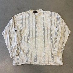 Vintage 90s Eddie Bauer black label striped long sleeve Henley shirt