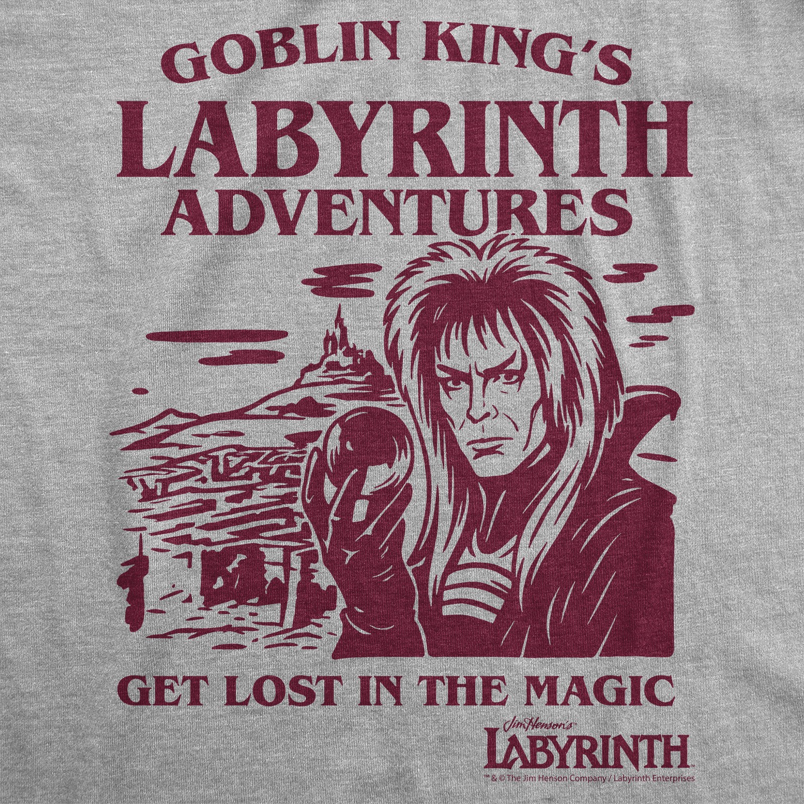 Mens Funny T Shirts The Goblin Kings Labyrinth Adventures Jim Henson's Movie Tee gallery