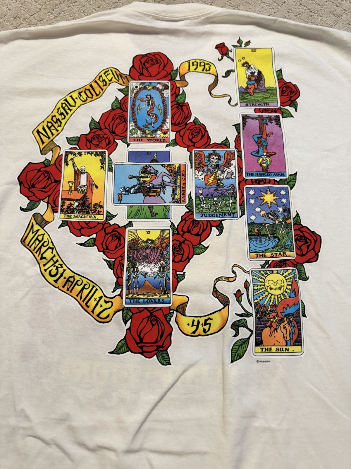 Grateful Dead 1993 April Fools Nassau Coliseum Re-Issue New Satin Tag 90s XL gallery