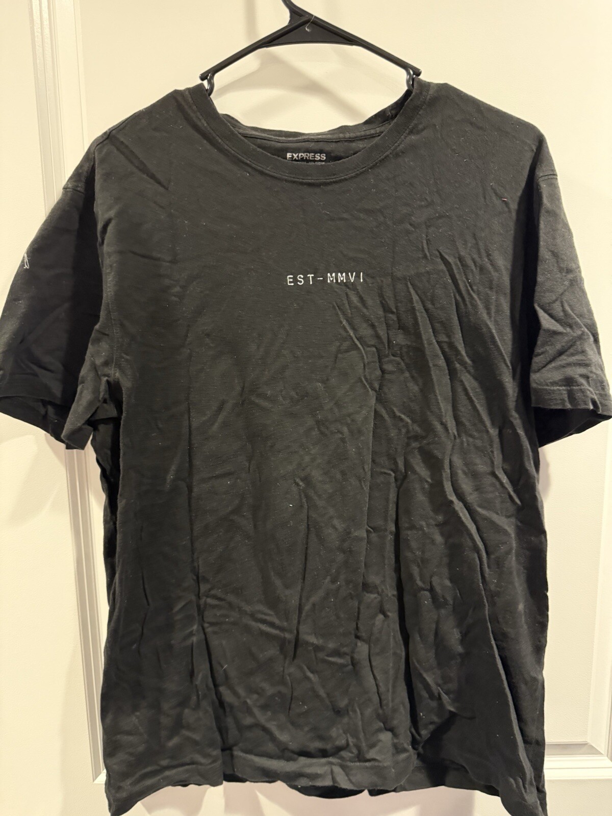 👕 Express 🦅 Mens Large Black Tee T-shirt EST-MMVI “Life is fragile”