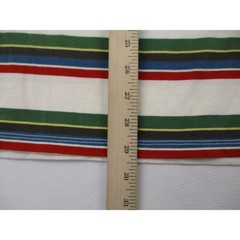 Guess Shirt Mens Medium White Multicolor Striped Embroidered Logo Retro Y2K