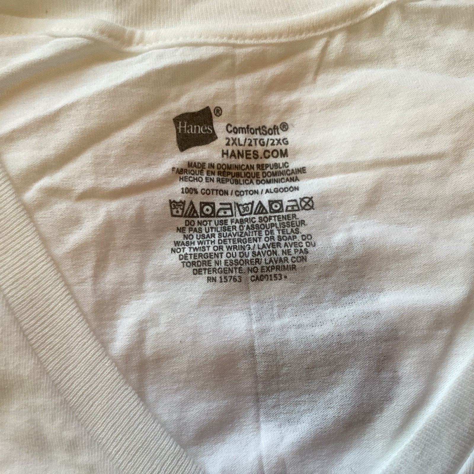 6 Hanes Men's Short Sleeve V-Neck Cotton Tagless T-Shirts, 2XL, Comfort Soft gallery