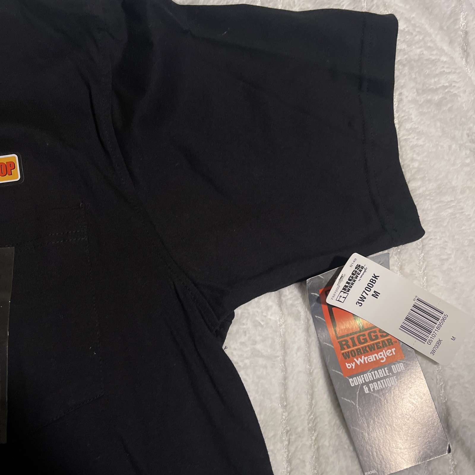 Wrangler Riggs Workwear Short Sleeve Pocket Utility Loop T Shirt Mens black gallery
