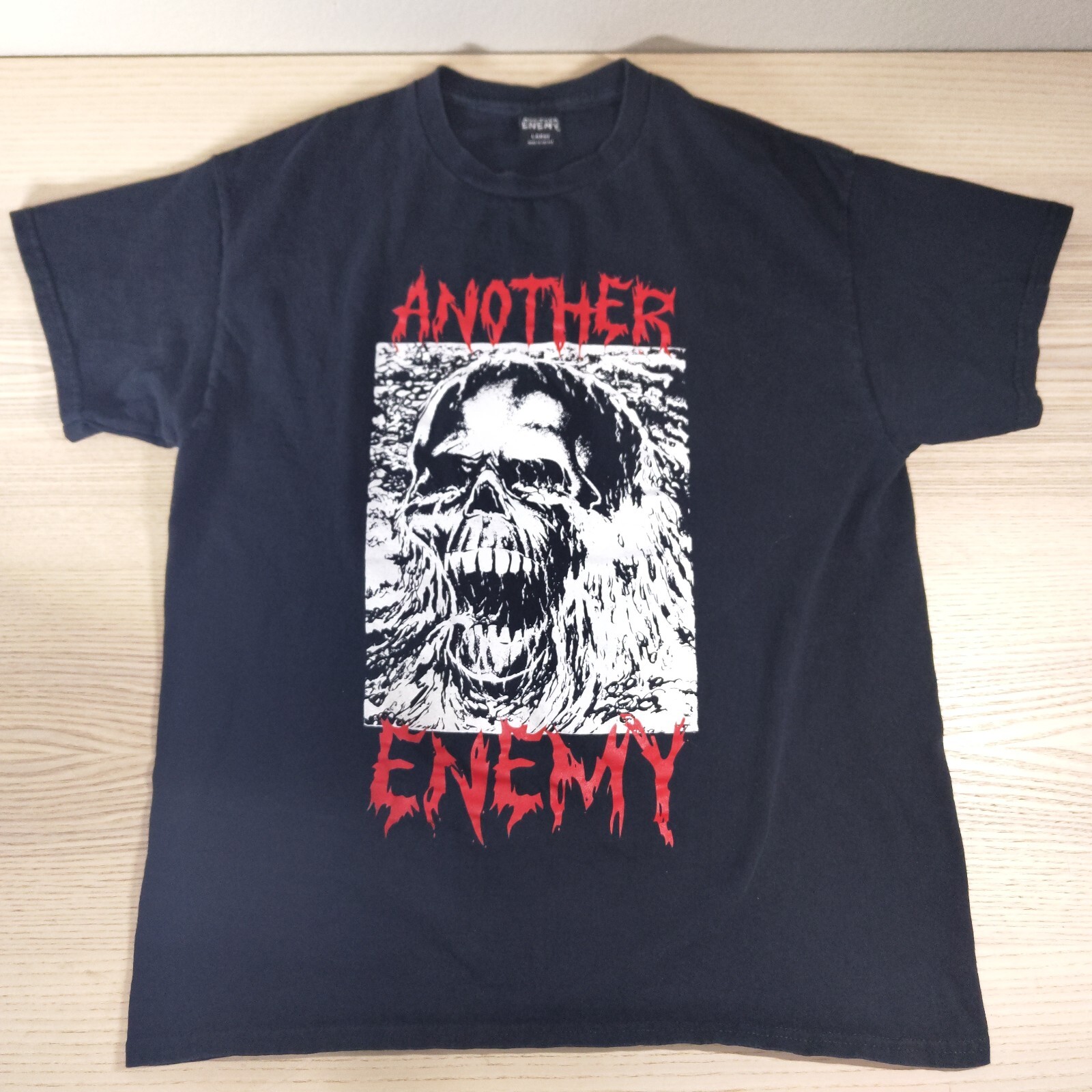 Another Enemy Vtg Streetwear White Black Red T-Shirt Large