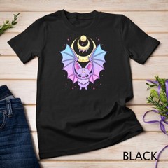 Kawaii Pastel Goth Cute Creepy Crescent Moon Bat T-Shirt Unisex T-shirt