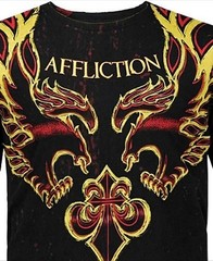 Affliction T-Shirt “MIKE V” 2XL NWT Black Burgundy Vintage