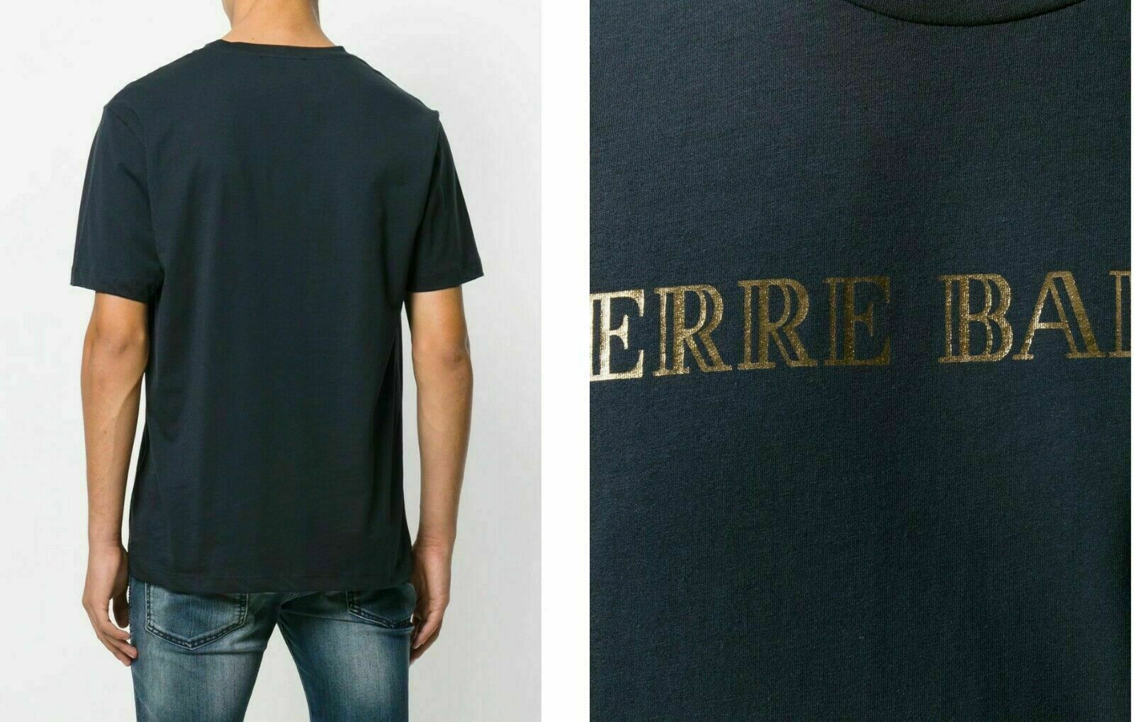 Pierre Balmain Mens Iconic Top Logoshirt Gold Logo Shirt Kurzarm T-Shirt 48 M gallery