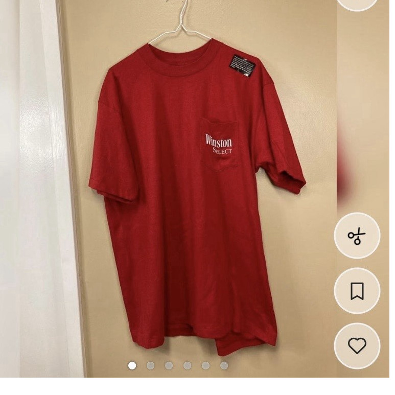 American Born Winston Select Red Graphic Eagle Pocket Cotton Men's T-Shirt L gallery