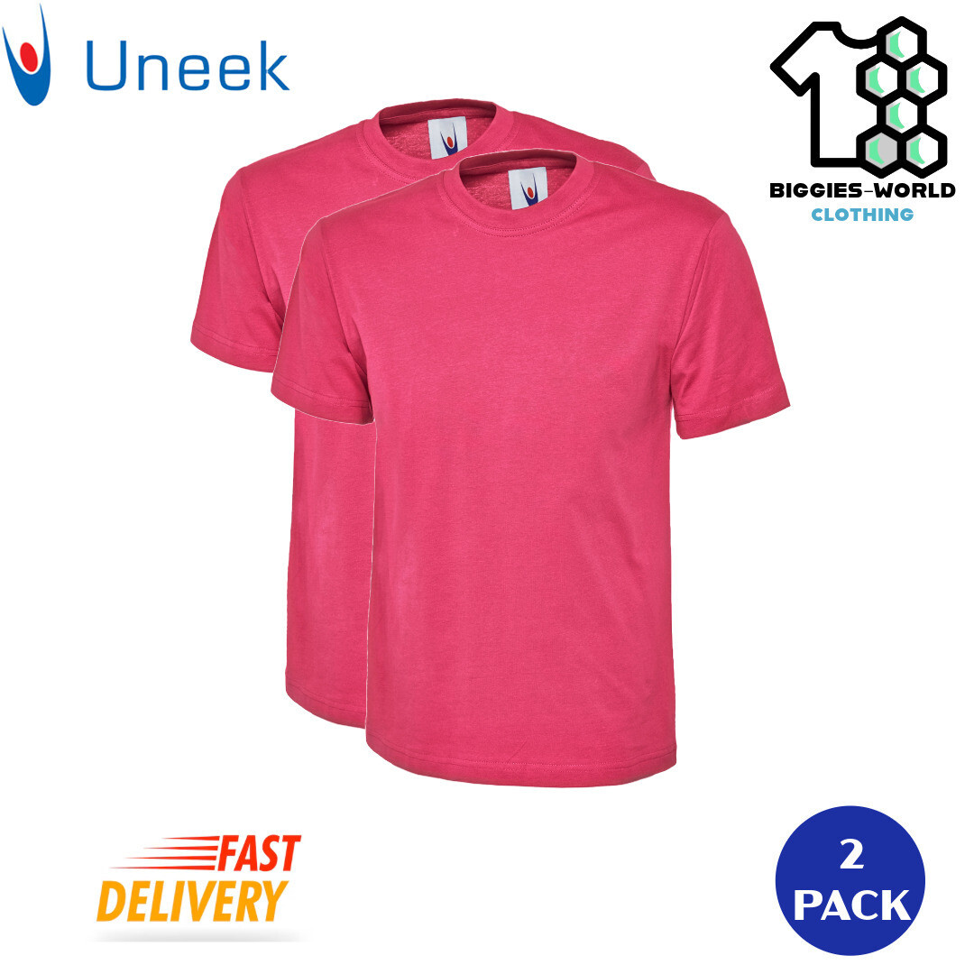 Uneek 1/2/4 PACK Unisex Classic T-Shirt Short Sleeve Work/ Casual Tee (UC301) gallery