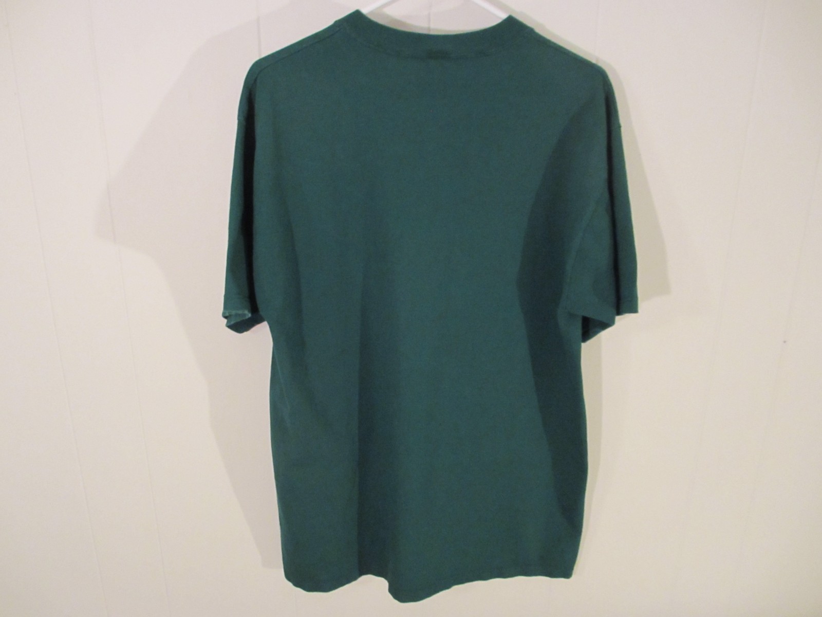 Vintage Russell Athletic Blank Green T Shirt Tag Size XL Made in USA gallery