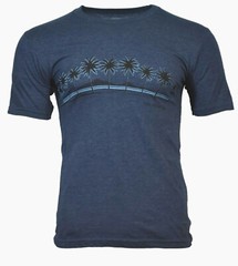Men’s T-Shirt Sunset Beach Palm Trees No worries Here By MB Tees 100 % Cotton