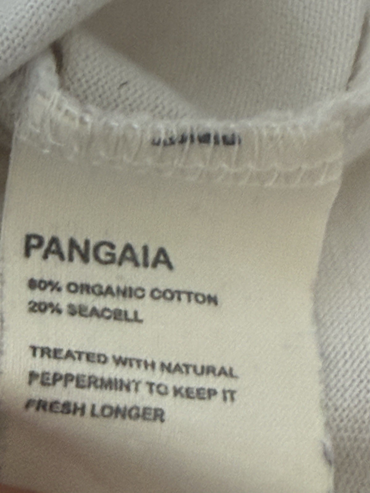 PANGAIA Men’s White Mock Neck Long Sleeve T-Shirt Organic Cotton Seacell gallery