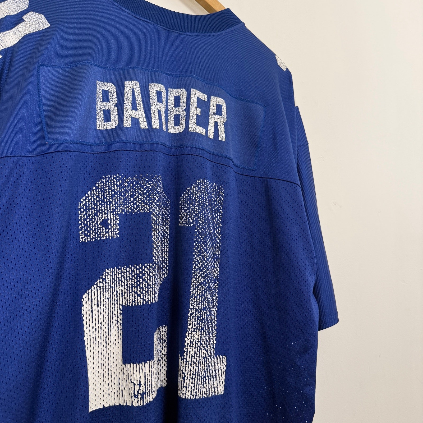 Vintage Y2K New York Giants NYC Tiki Barber NFL Football Sports Jersey XXL Blue gallery